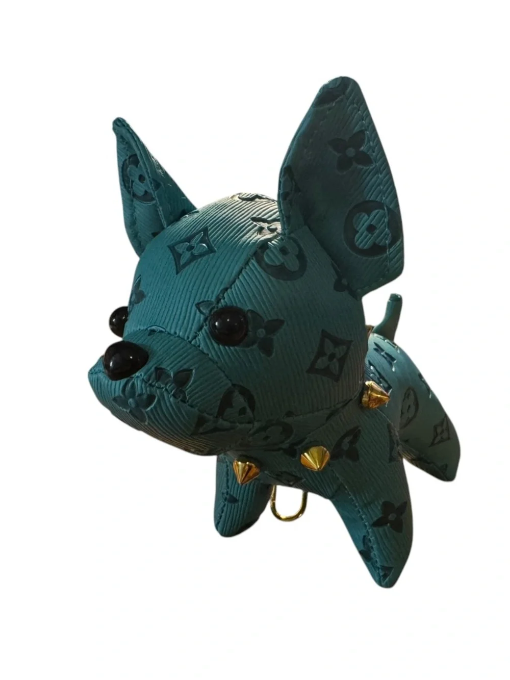 Teal Blue French Bulldog Dog Keychain Handbag Bag Charm - Brand New